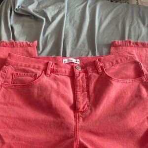 Loft high waist skinny pink jeans 29